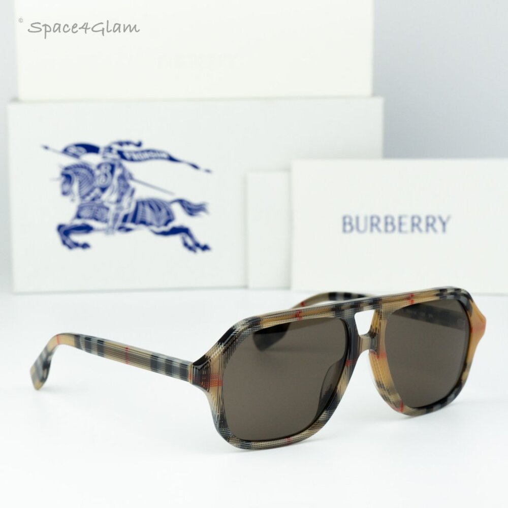 Burberry Girls Sunglasses Vintage Check Brown Pilot JB4340 377873 NEW AUTHENTIC